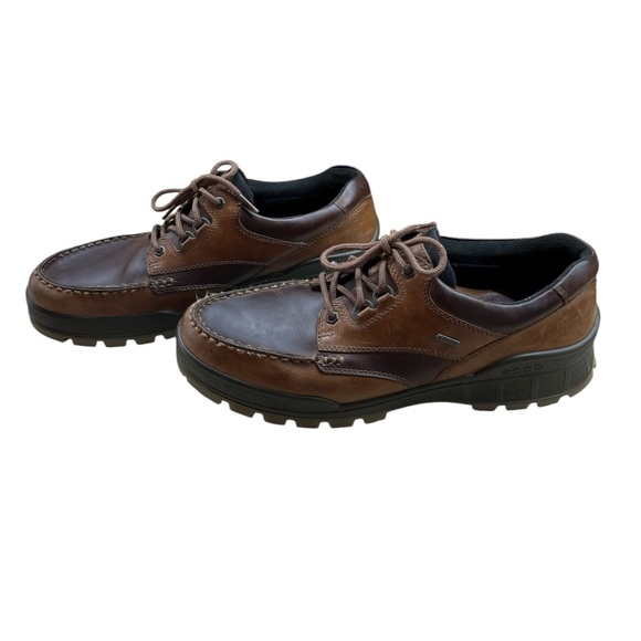 ECCO Track II Shoes Size 13 Brown Leather Lace-Up Gore-Tex Waterproof Men’s